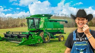 Buying a Combine and Farming with Zero Experience [upl. by Ezechiel]