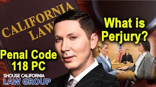 California Perjury Laws  Penal Code 118 [upl. by Alletse]