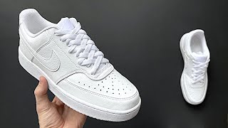 NIKE COURT VISION LOW DIAMOND LACE UP STYLE [upl. by Vanna]