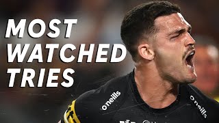 THE NRLS MOSTWATCHED TRIES IN 2023 [upl. by Dreher]