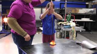 Glass Blowing Demo For Kids Art Class [upl. by Novat]