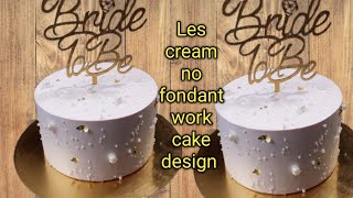 Les cream Frosting 🎂NO Fondant work cake  kam cream se bayana gya cake without fondant cake🎂 [upl. by Greenebaum]