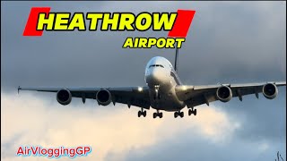 London Heathrow Airport Plane Spotting B777 B787 A350 amp A380 AirVloggingGP [upl. by Jere148]