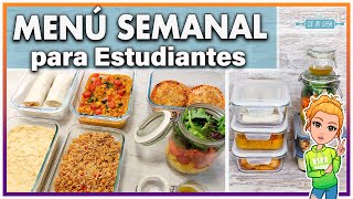 💚MENÚ SEMANAL para ESTUDIANTES 📝 FÁCIL ECONÓMICO y DELICIOSO 😋 COCINA 1 día PARA TODA LA SEMANA 🤩 [upl. by Netsrik]