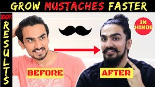 Grow Mustache Naturally FAST In Hindi 2017  Handlebar Mustache Growing Tips  Indian Mens Guide [upl. by Attevaj410]