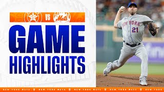 Max Scherzer Dominates as Mets Beat Astros 111 [upl. by Ahsercal]