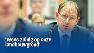 Ruissen pleit voor het beschikbaar houden van onze vruchtbare landbouwgrond bij hoorzitting Hansen [upl. by Dove]