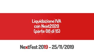 Liquidazione IVA con Next2020 0815 [upl. by Suu]