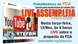 ASSEMBLEIA ONLINE STEFBH  12NOV AS 09H [upl. by Ayanahs]