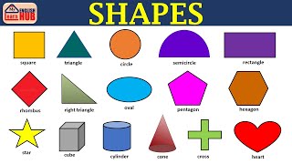 Shapes in English  List of Geometric Shapes  Shapes Vocabulary [upl. by Anivid]