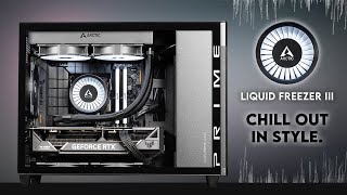 Cool Powerful amp Beautiful The Arctic Liquid Freezer III is Here  ASUS Prime AP201 Gaming PC Build [upl. by Lledo]