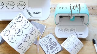 CRICUT JOY TUTORIALDIY LABELS amp CARD MARKING [upl. by Ellehc404]