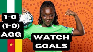 NIGERIA VS Cameroon 10 Super Falcons OLYMPICS Qualifier 2nd Leg  GOALS amp HIGHLIGHTS [upl. by Yorick24]