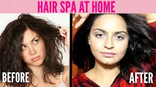 DIY HAIR SPA AT HOME  GET SHINY HAIR INSTANTLY [upl. by Ahsrats505]