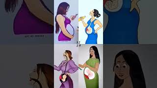 It depends on the mother how her baby will be taheraarts animationvideo shorts pregnancymom art [upl. by Gierc]