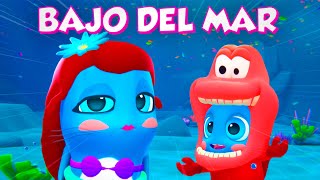 🦀 Bajo del mar 🪸 La Sirenita 🐠 Princesas Disney  Canciones de Los Mini Moonies en Español [upl. by Venetia871]