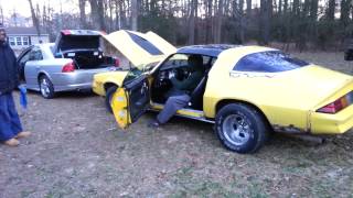 1979 Chevy Camaro cold start up attempt [upl. by Nibbor495]