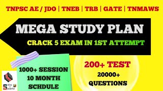 10 MONTHS MEGA STUDY PLAN  TNPSC CTSE AE  TNMAWS AE  TNPSC JDO  GATE EXAM  JDO EXAM PREPARATION [upl. by Adnilav404]