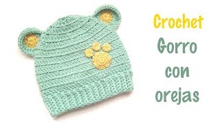 Gorro con orejas a crochet [upl. by Still]