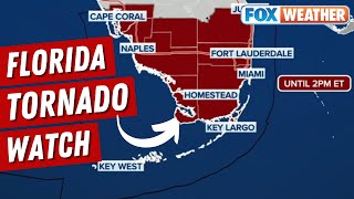 Tornado Watch Issued For South Florida Including Miami [upl. by Jehias85]