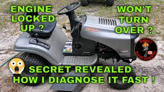 Engine wont turn over locked up We show how to diagnose and Repair a Briggs and Stratton [upl. by Peednas]