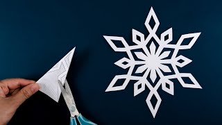 Paper Snowflakes 12  How to make Snowflakes out of paper  Easy DIY Christmas decoration ideas [upl. by Eidua]