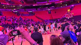 Miami Heat Player Introductions 2425 Season Red White and Pink Game [upl. by Vallery343]