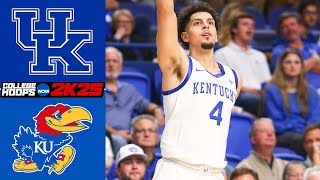 Kentucky vs Kansas  College Hoops 2K25 Simulation [upl. by Yrbua620]