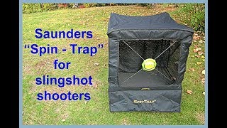 American slingshots  the quotSpinTrapquot ammo catch box from Saunders USA [upl. by Aisad792]