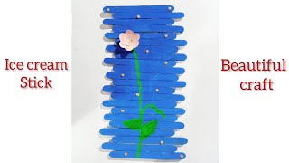 ice cream stick se beautiful craft ll how to make a beautiful craft from ice cream stick [upl. by Kcirevam457]