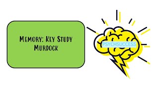 GCSE AQA Psychology  Memory Key Study Murdock  Serial Position Effect [upl. by Adihaj]