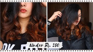 How to color your hair at home under Rs 250  Ombre highlights  Streax soft blonde highlights [upl. by Dorcas293]