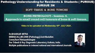 Pursue 3N  BONE PATHOLOGY Session 6 Approach to small round cell tumors of bone amp soft tissues [upl. by Eelytsirk]