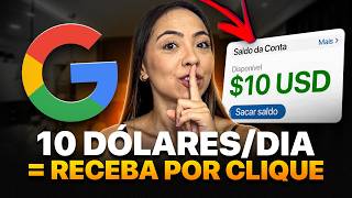 COMO EU FAÇO 10 DÓLARES POR DIA SEM VENDER NADA Dinheiro online  Dinheiro em casa com o GOOGLE [upl. by Auberon387]