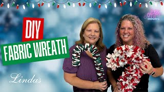 DIY Fabric Wreath Tutorial Easy Holiday Décor  After Hours [upl. by Dorrie291]