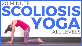 20 minute Yoga for SCOLIOSIS Stretch amp Strengthen [upl. by Bowden]