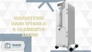 RADIATEUR BAIN DHUILE 5 ELEMENTS 1000W [upl. by Ahseikal]