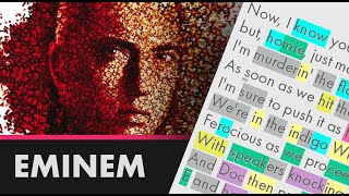 Eminem  Hell Breaks Loose  Lyrics Rhymes Highlighted 383 [upl. by Eerat]