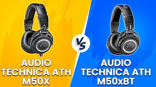 AudioTechnica ATHM50X vs AudioTechnica ATHM50xBT  Headphone Comparison Which One Is Better [upl. by Dewayne]