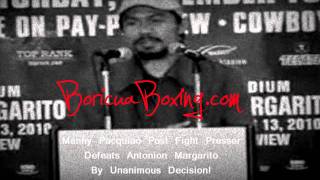 MANNY PACQUIAO vs Antonio Margarito Post Fight Press Conference PLAY IN 720 [upl. by Quincey726]