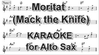 Moritat  Mack the Knife  Backing Track with Sheet Music [upl. by Filippo229]