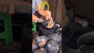 Roasted Coconut Cutting Skill Fruits Cutting Skill [upl. by Keefe]