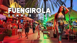 Fuengirola Spain Hot and Busy Town Summer 2024 August Update Costa del Sol  Málaga 4K [upl. by Ainival177]