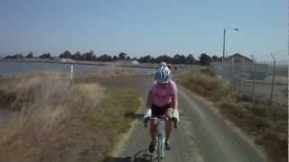 bicycling the San Francisco Bay Trail near Moffett Field HD [upl. by Vareck]