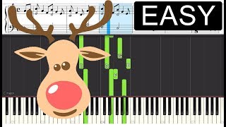 Rudolph The Red Nosed Reindeer  Easy Piano Tutoral [upl. by Harli]