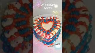 On This Day quot4TH of July Mini Heart Cakequot 2023 heartcake baking independenceday [upl. by Leeann975]