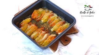 FIORI DI ZUCCA RIPIENI al FORNO Ricetta facile veloce e sfiziosa  RICETTE DI GABRI [upl. by Kcerb]