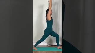 Yoga pose for beginners Warrior 1 Virabadrasana yoga yogaforbeginners yogatutorial warriorpose [upl. by Agem17]