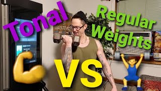 Tonal Gym Review Tonal VS Regular Weights In Depth [upl. by Anert117]