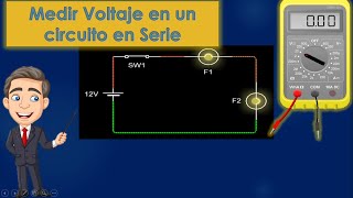 Como utilizar el multímetro para medir voltaje en un circuito en serie [upl. by Orecic]